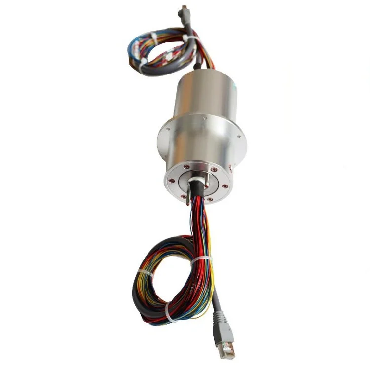 DHS066-61 capsulated conductive slip ring diameter 66mm 61channels for pick and place robot — capsulated slip rings manufactured by INGIANT