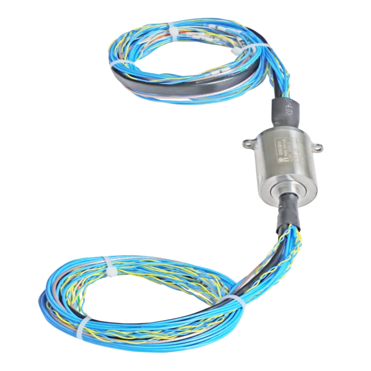 DHS024-24 flange install solid shaft capsulated slip ring 24mm 24channels — capsulated slip rings manufactured by INGIANT