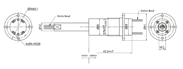 Ingiant capsulated slip rings with diameters 25mm 13channels, view 2
