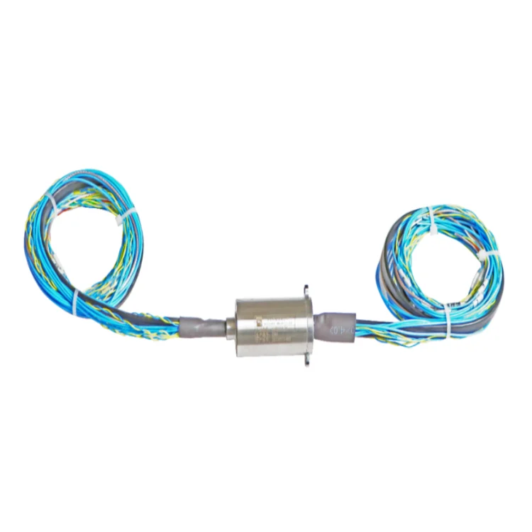 DHS024-24 flange install solid shaft capsulated slip ring 24mm 24channels, view 2