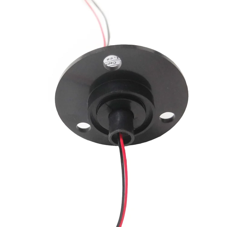 Compact mini 2A capsule slip ring with flange, view 2
