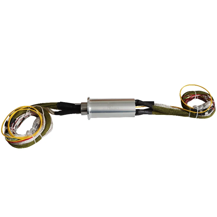 DHS060-54-1F photoelectric hybrid slip rings 54 channels with 1 fiber optic slip ring, view 2