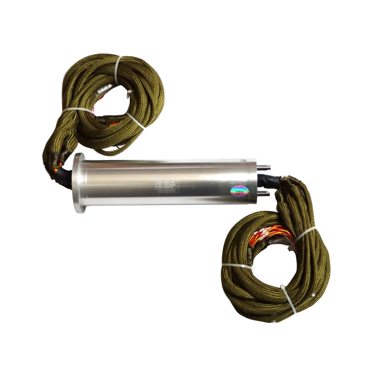 High quality industrial grade conductive automation slip ring diameter 65mm 71 channels with flange, view 2