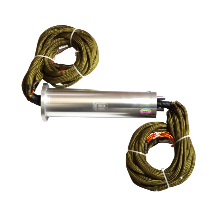 High quality industrial grade conductive automation slip ring diameter 65mm 71 channels with flange, view 3