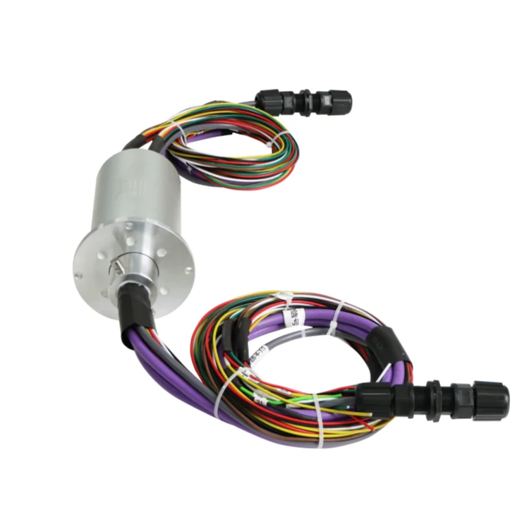 DHS078-44-002 customized Ethernet slip ring diameter 78mm hybrid power and signal, view 2