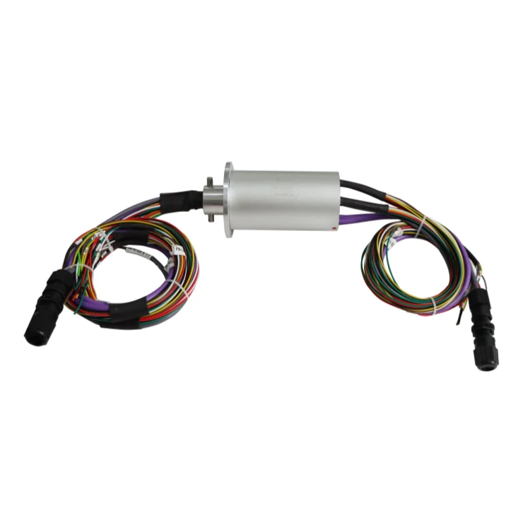 DHS078-44-002 customized Ethernet slip ring diameter 78mm hybrid power and signal, view 3
