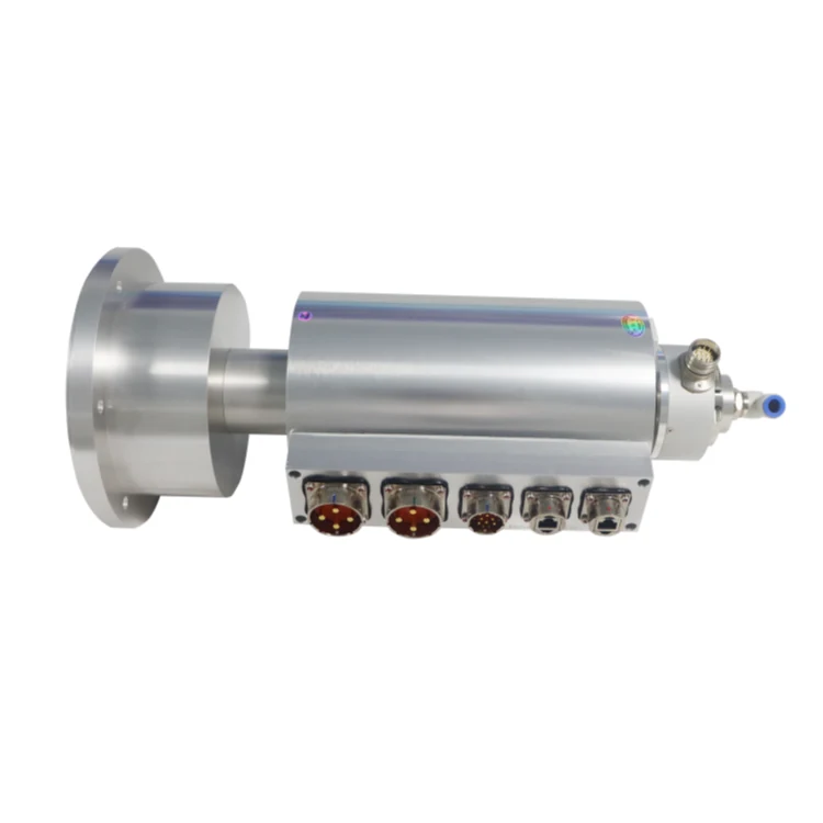 DHS150-34-1Q Ingiant Customized Gas-Electric Slip Ring out diameter 150mm with 1 channel external gas slip ring 34 channels power and signal — hybrid slip rings manufactured by INGIANT