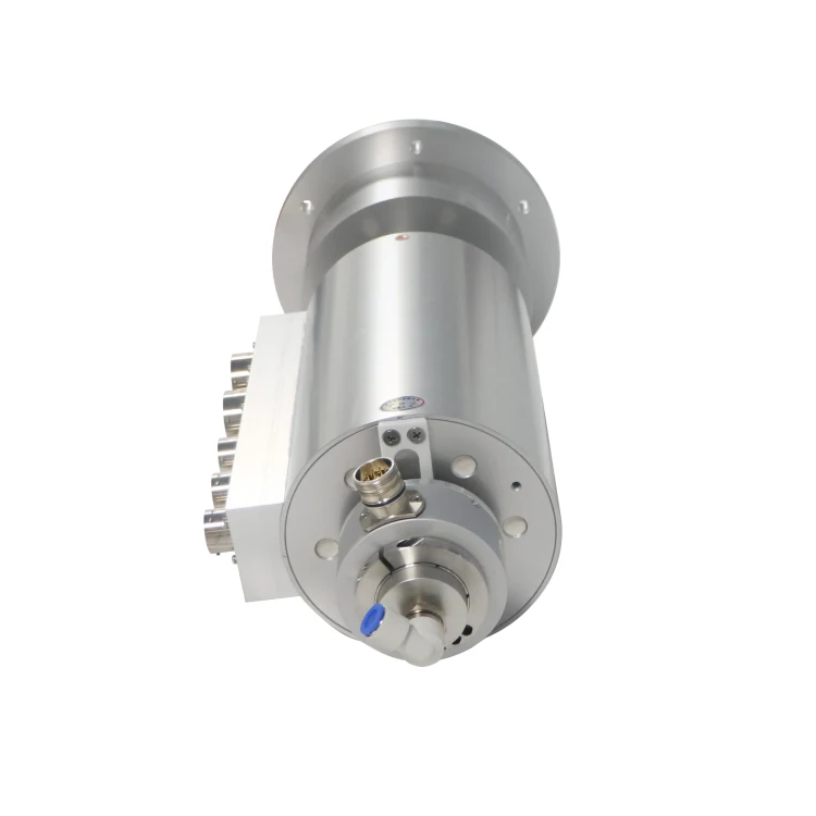 DHS150-34-1Q Ingiant Customized Gas-Electric Slip Ring out diameter 150mm with 1 channel external gas slip ring 34 channels power and signal, view 2