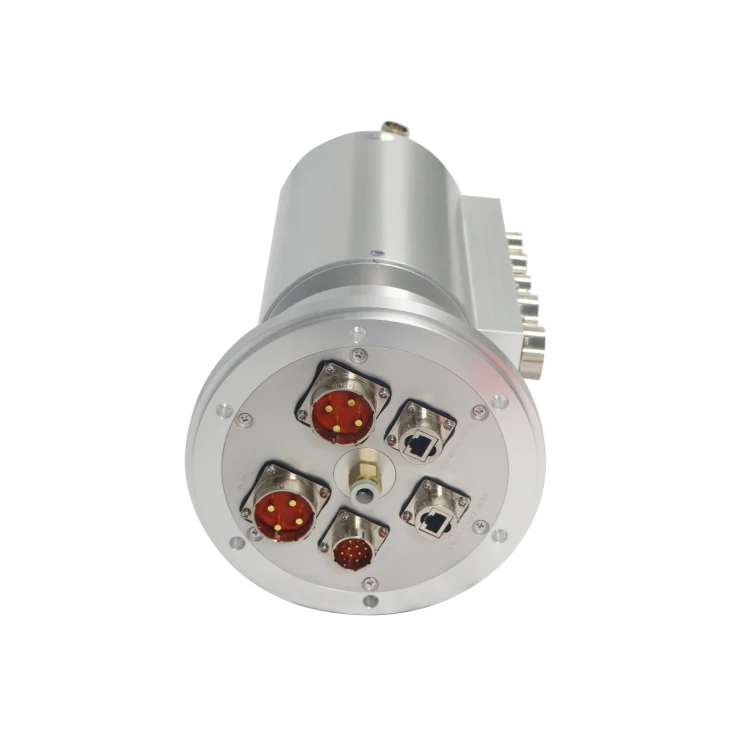 DHS150-34-1Q Ingiant Customized Gas-Electric Slip Ring out diameter 150mm with 1 channel external gas slip ring 34 channels power and signal, view 3
