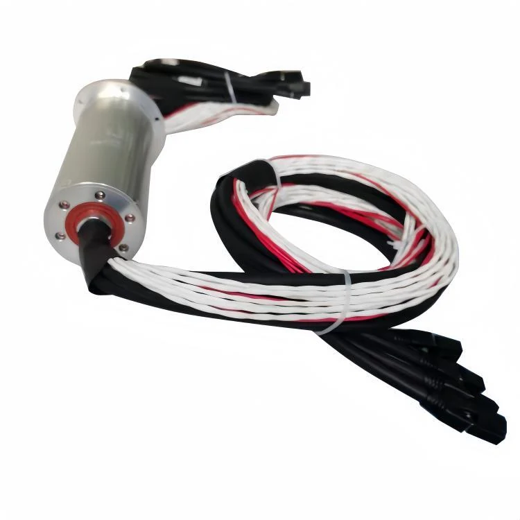 DHS062-58 Customized Gigabit Ethernet slip ring inner diameter 62mm hybrid 4-channel Gigabit network, view 2