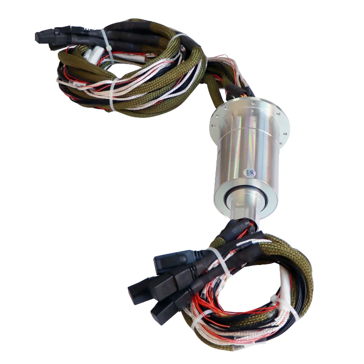 DHS055-53-002 Customized Gigabit Ethernet Slip Ring can be integrated to transmit power and signal. — ethernet slip rings manufactured by INGIANT