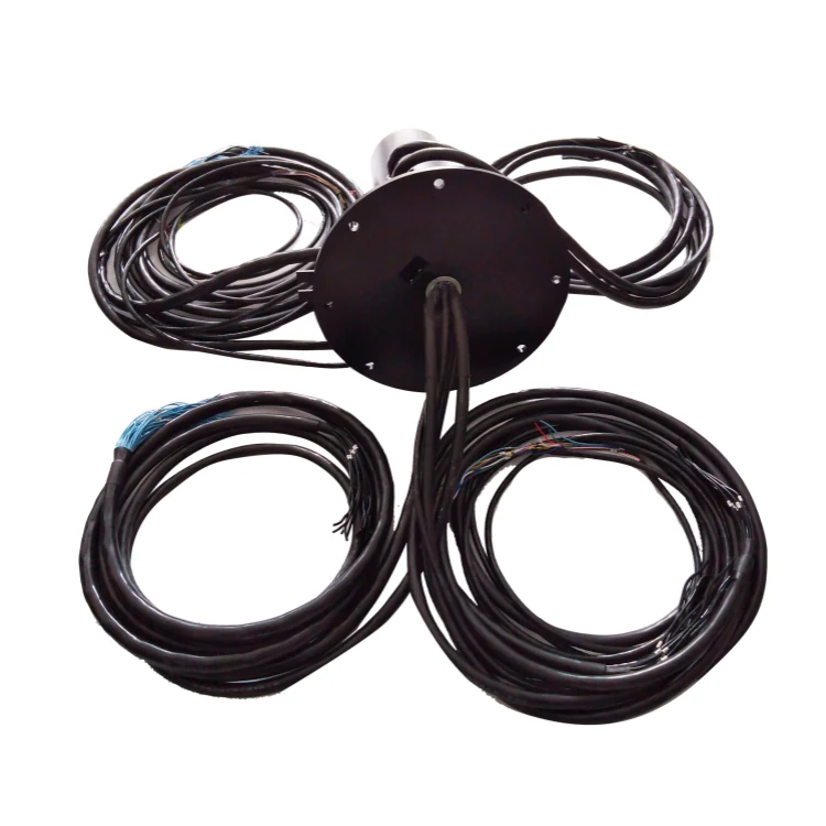 DHS180-98 Ingiant Non-standard customized high current slip ring out diameter 180mm and 98 electrical channels, view 3