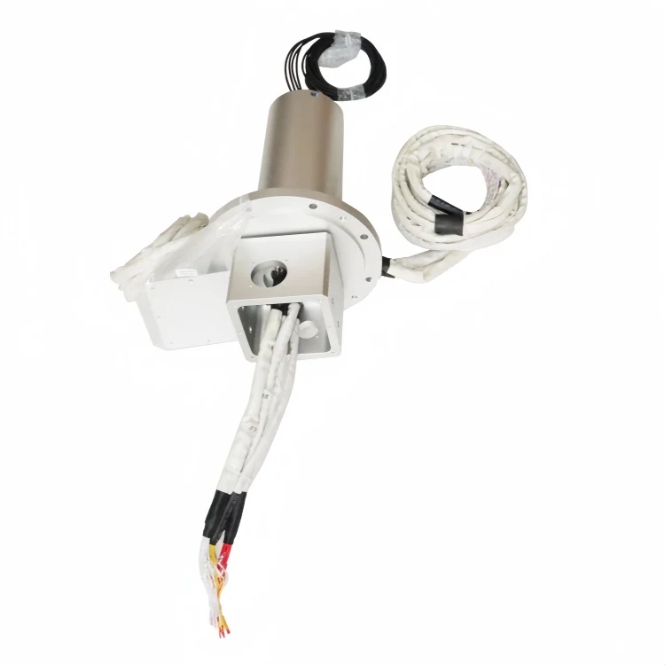 DHS100-92-4F Specially customized photoelectric rotary joint 100mm combination with 4 optical fibers, view 2