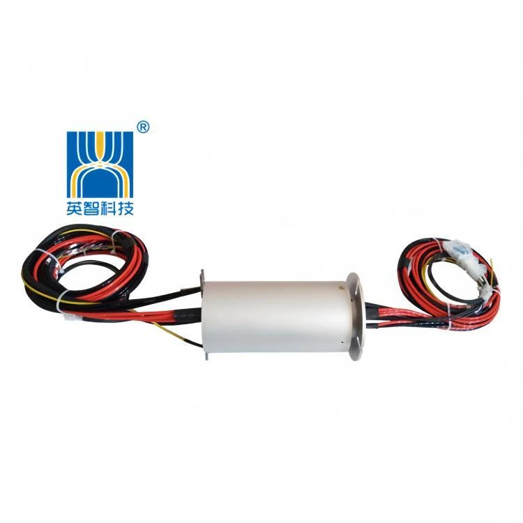 DHS099-16-4F Customized photoelectric slip rings combination 4 optical fibers + 16 power or signals, view 2