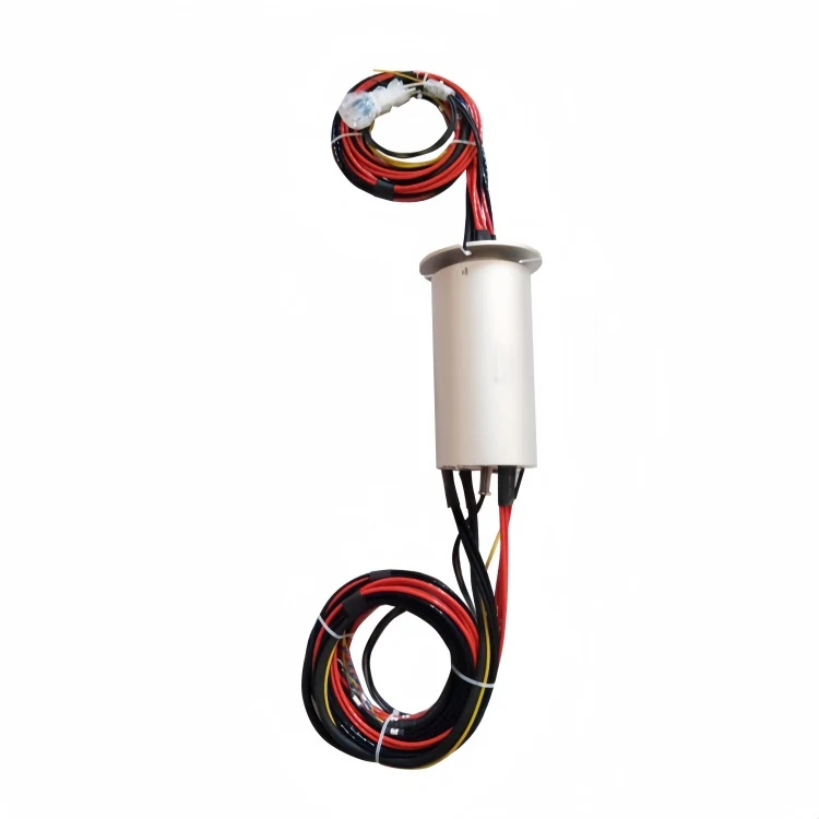 DHS099-16-4F Customized photoelectric slip rings combination 4 optical fibers + 16 power or signals, view 3