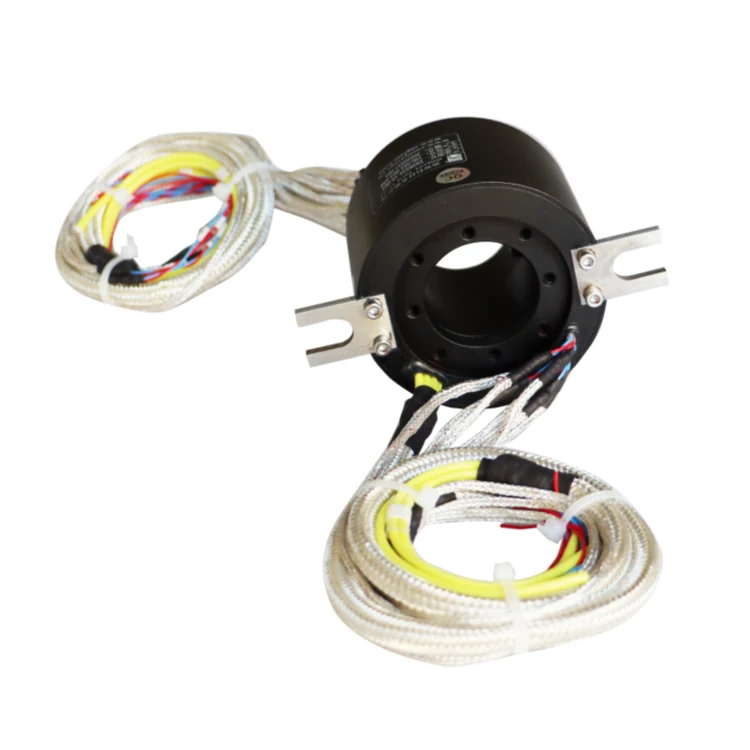DHK034-16-002 Ingiant non-standard customized through hole slip ring hole diameter 34mm 16 channels for textile machinery — through bore slip rings manufactured by INGIANT
