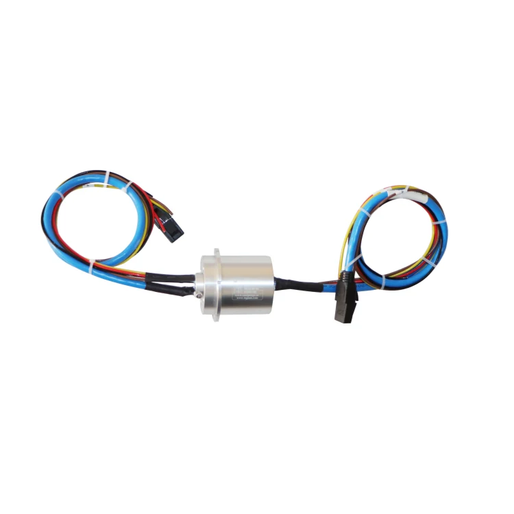 DHK010-13 Ethernet slip ring transmit 1000M Ethernet and 1~13 channels power/signal, view 3