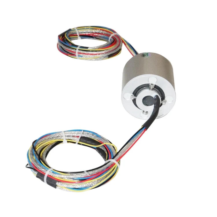 DHK012F-7 waterproof slip ring hole diameter 12mm 10 channels with high protection level — through bore slip rings manufactured by INGIANT