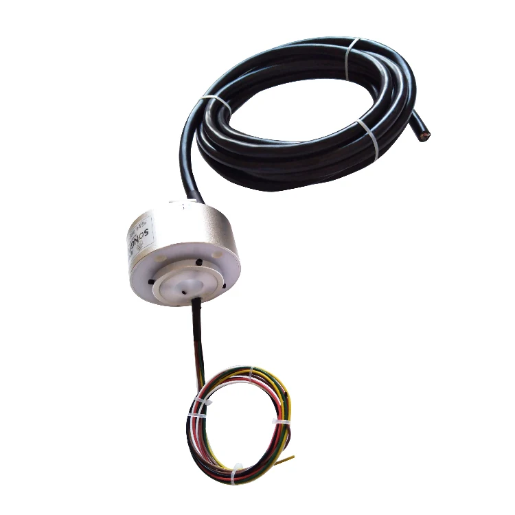 DHK020-6-10A-002 Ingiant Through hole slip ring hole diameter 20mm with 6 channels/10A power — through bore slip rings manufactured by INGIANT