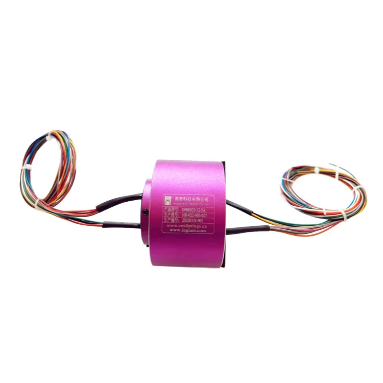 DHK025-12 INGIANT Hollow shaft slip ring hole diameter 25mm for automatic packaging machine, low noise, view 3
