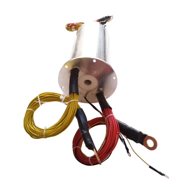 DHK025-5-800A High current slip ring with through hole 25m transmission 800A power supply — through bore slip rings manufactured by INGIANT