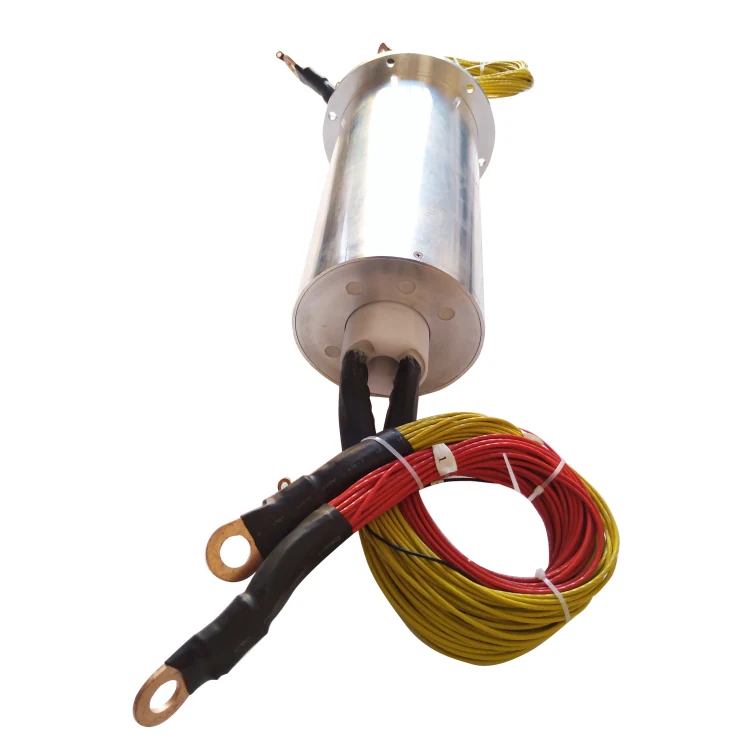 DHK025-5-800A High current slip ring with through hole 25m transmission 800A power supply, view 3