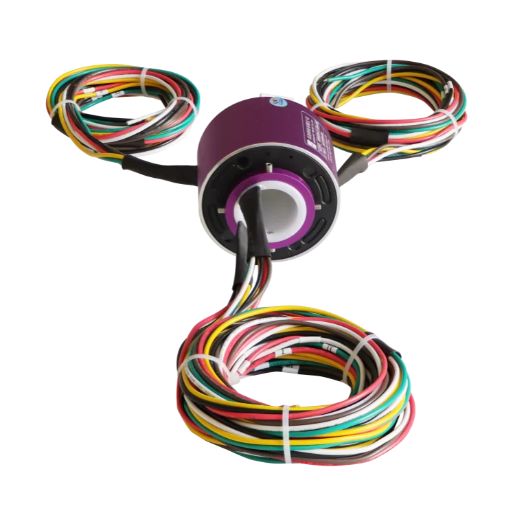 DHK030-12-10A-002 through hole slip ring hole diameter 30mm 12 channels of 10A electrical power and signals — through bore slip rings manufactured by INGIANT