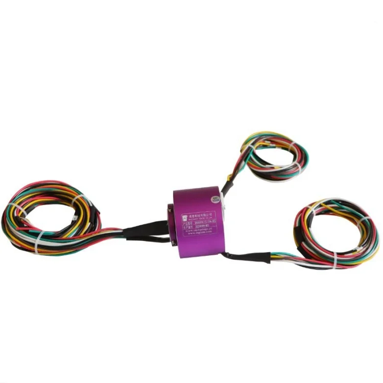 DHK030-12-10A-002 through hole slip ring hole diameter 30mm 12 channels of 10A electrical power and signals, view 2