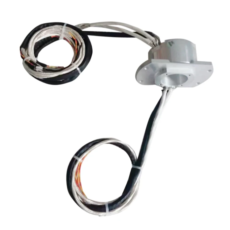 DHK034-11-2S RF conductive slip ring combination 2 channels RF + 11channels power signal — rf rotary joints and coax slip rings manufactured by INGIANT