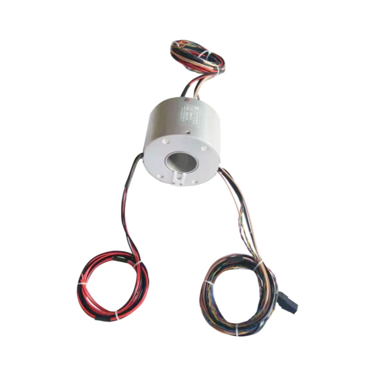 DHK045-18 Ethernet slip ring with through hole 45mm 18 channels accept customization — ethernet slip rings manufactured by INGIANT