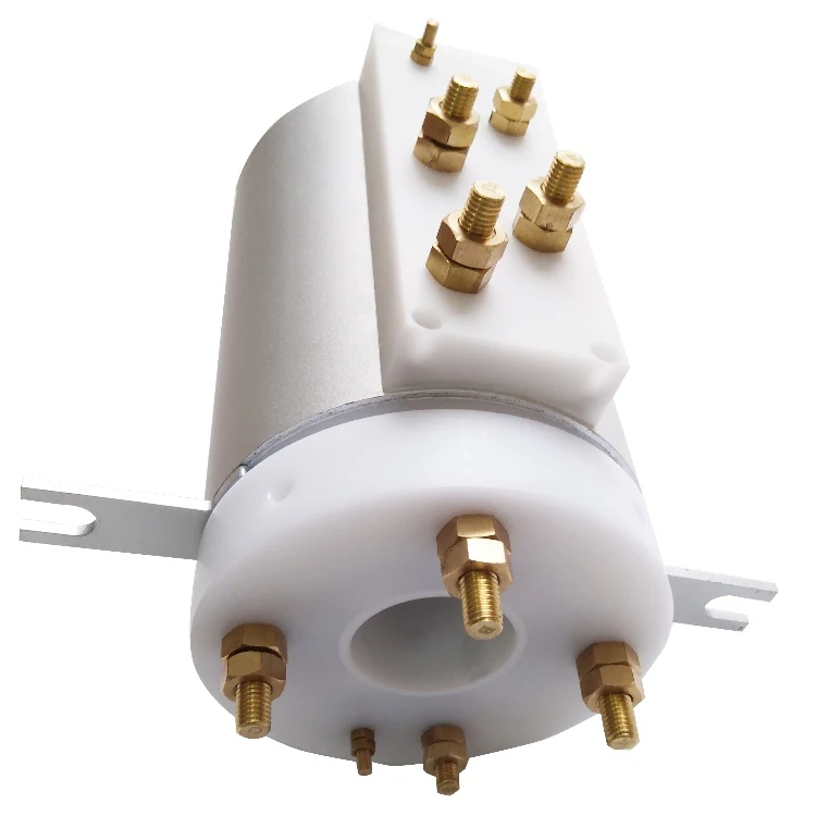 DHK050-5-200A hole diameter 50mm through hole high current conductive slip ring 5 channles 5 channels with 200A each — through bore slip rings manufactured by INGIANT