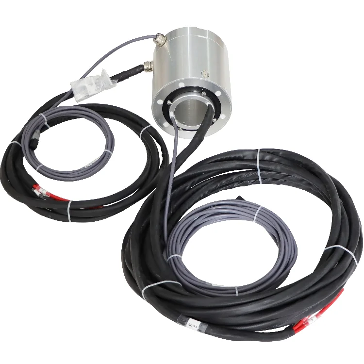 DHK065F-9 through hole waterproof slip ring hole diameter 65mm 9 channels for cable reels, view 2