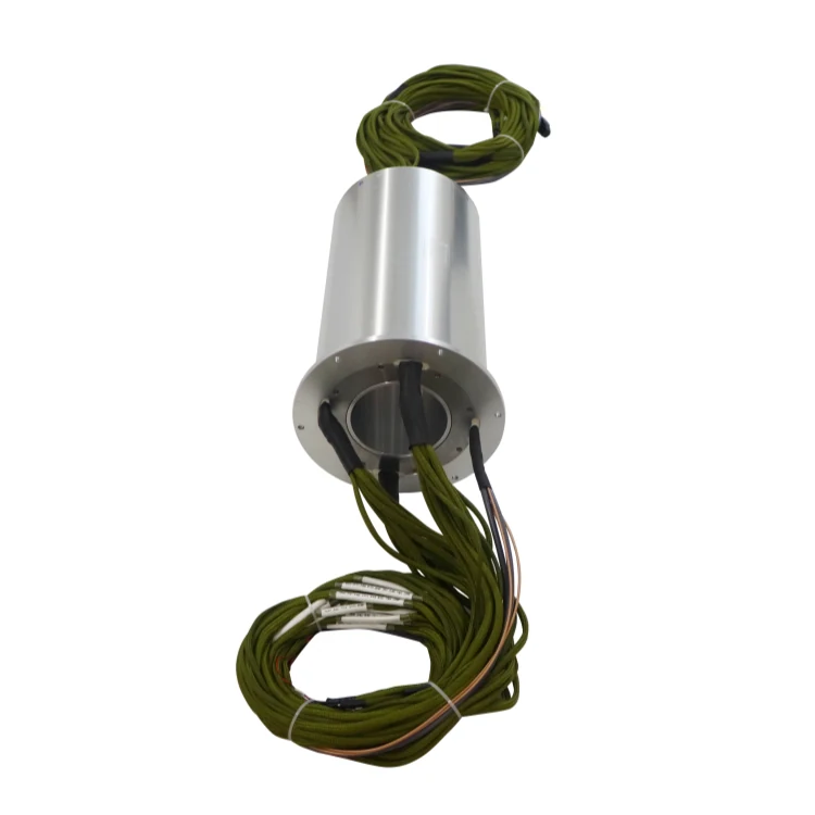 DHK100-129 Industrial bus slip ring with aperture 100mm transmits 129 channels of different power and signals — hybrid slip rings manufactured by INGIANT