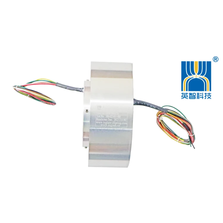 DHK100-6-7A 100mm through hole slip ring 6channels 7A for rotating electromechanical systems — through bore slip rings manufactured by INGIANT