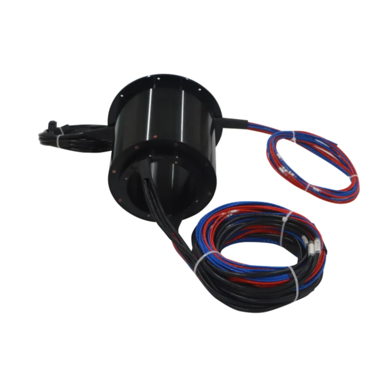 DHK102-35 Inner hole diameter 102mm Ethernet slip ring combination 3 channels Gigabit Ethernet — ethernet slip rings manufactured by INGIANT