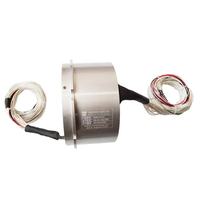 DHK143-27 hollow shaft slip rings with large hole diameter 143mm have 27 electrical channels, view 3