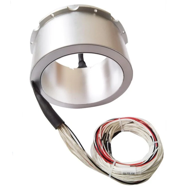 DHK143-27 hollow shaft slip rings with large hole diameter 143mm have 27 electrical channels, view 2