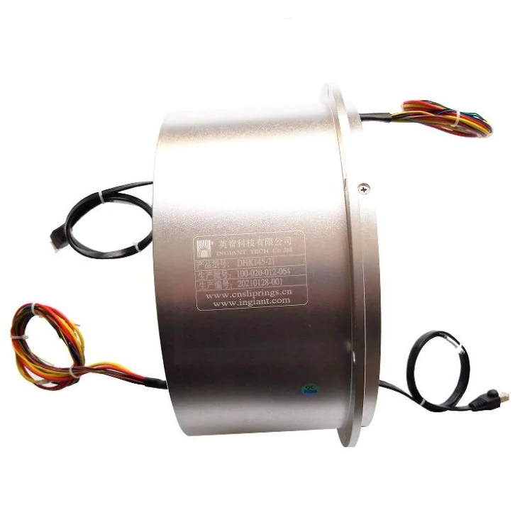 DHK145-21 large diameter low temp application through bore slip ring 21channels with gigabit network, view 3