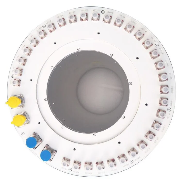 DHK200-58 large hole diameter through hole slip ring with aviation plug at rator end, view 2