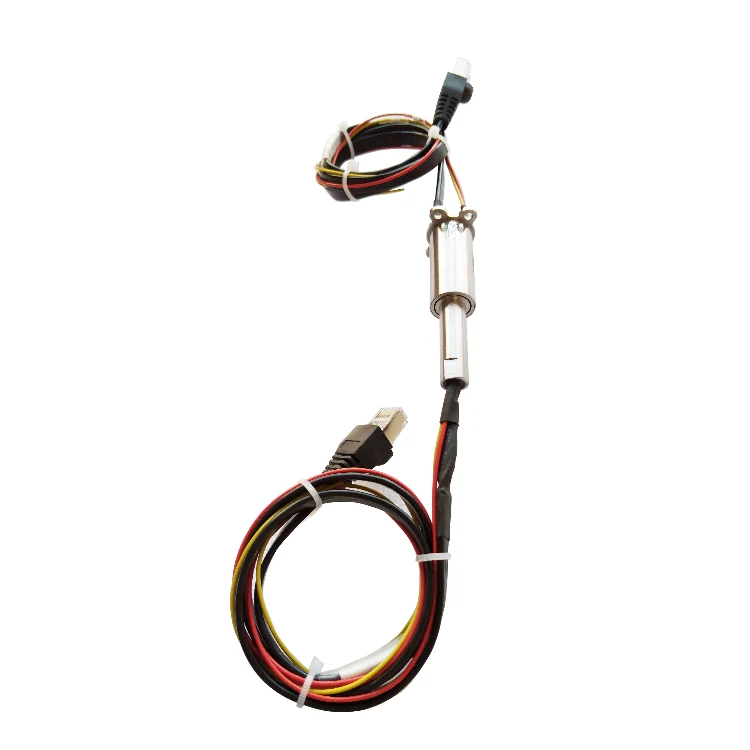 DHS018-11 Ingiant Gigabit Ethernet slip ring outer diameter 18mm with 1 channel Gigabit Ethernet signal and 2 channels power, view 3