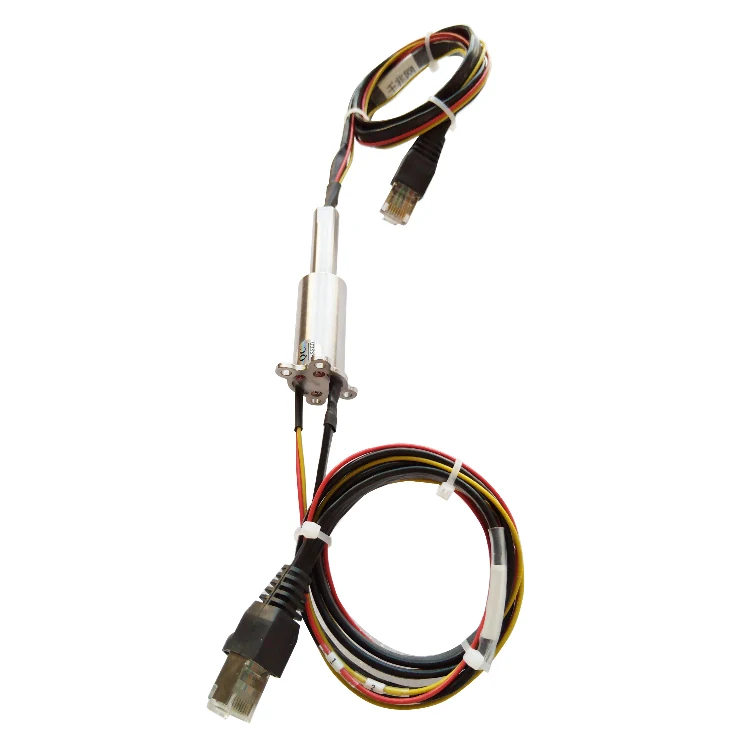 DHS018-11 Ingiant Gigabit Ethernet slip ring outer diameter 18mm with 1 channel Gigabit Ethernet signal and 2 channels power — ethernet slip rings manufactured by INGIANT