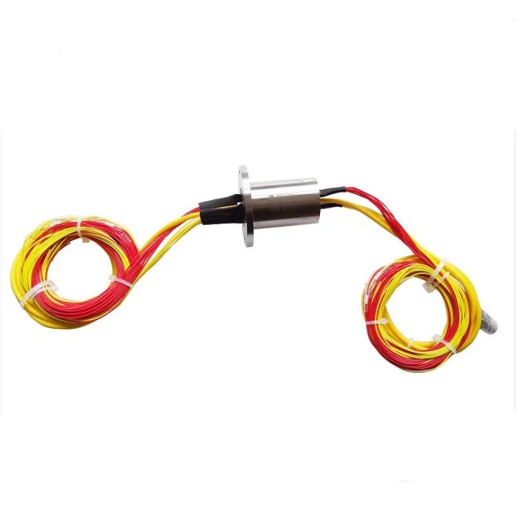 DHS029-20-2A-1F miniature capsule slip ring 2A 20 circuits with one fiber optic, view 3