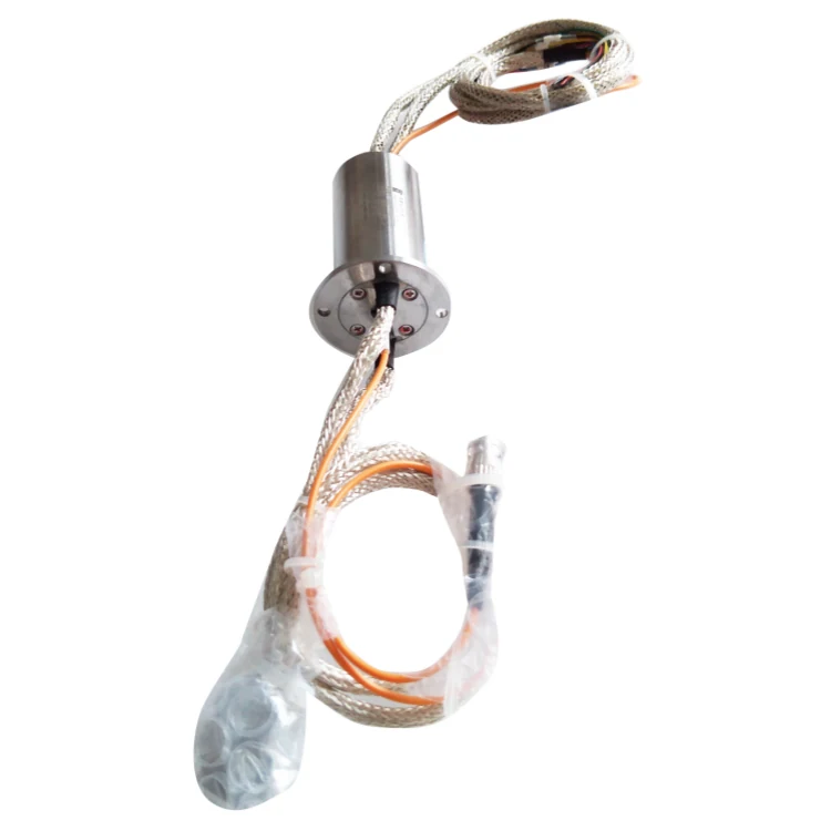DHS030-25-2A-1F Photoelectric slip ring combination 25-channel 2A electrical slip ring and 1-channel fiber optic slip ring — fiber optic rotary joints manufactured by INGIANT