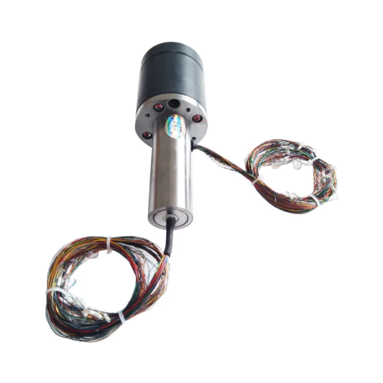 DHS030-45-2A-2Y hybrid hydraulic slip ring combined 45channels 2A electrical and 2channels hydraulic rotary unions — pneumatic and liquid slip rings manufactured by INGIANT