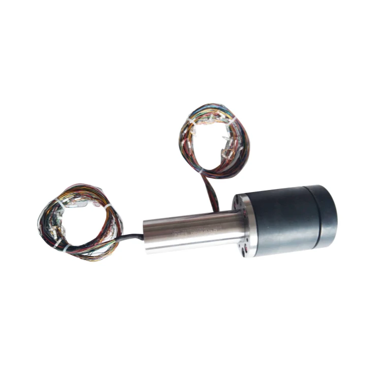 DHS030-45-2A-2Y hybrid hydraulic slip ring combined 45channels 2A electrical and 2channels hydraulic rotary unions, view 2