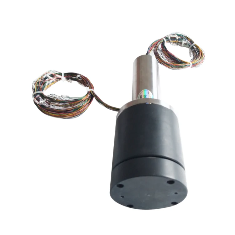 DHS030-45-2A-2Y hybrid hydraulic slip ring combined 45channels 2A electrical and 2channels hydraulic rotary unions, view 3