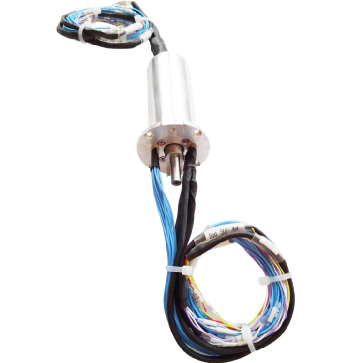 DHS032-29 Ethernet slip ring solid shaft with flange diameter 32mm — ethernet slip rings manufactured by INGIANT