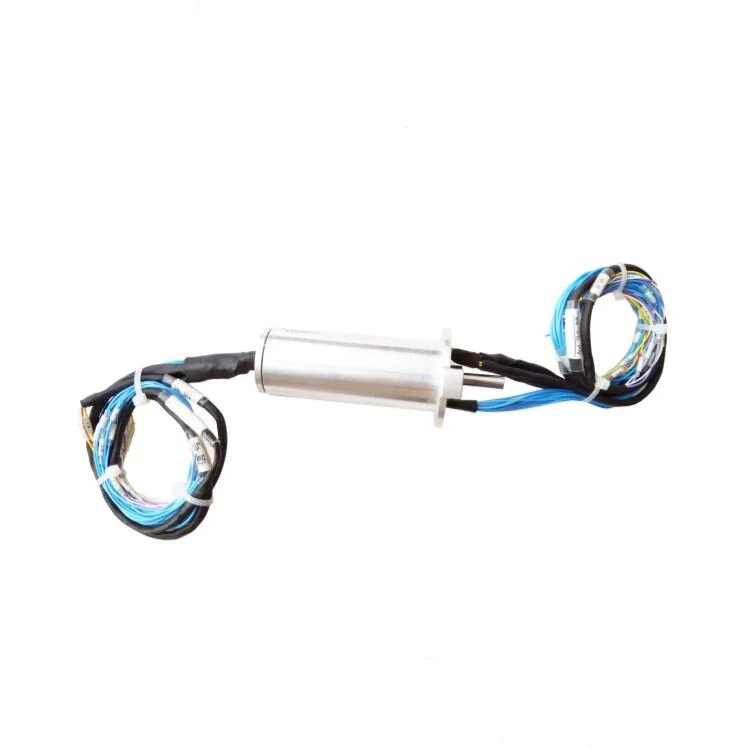 DHS032-29 Ethernet slip ring solid shaft with flange diameter 32mm, view 3