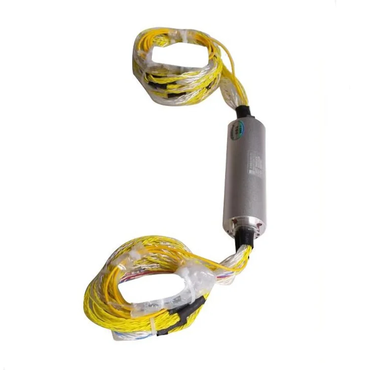 DHS036-88-1F miniature hybrid slip rings for electrical and fiber transmission 88 channels — hybrid slip rings manufactured by INGIANT