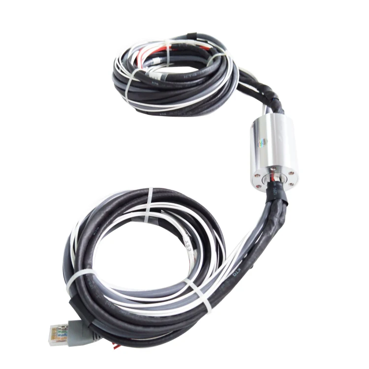 DHS040-11 capsulated Ethernet slip ring diameter 40mm 11channels — ethernet slip rings manufactured by INGIANT
